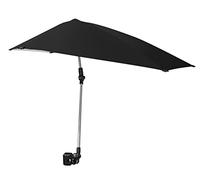Versa-Brella Parasol Réglable avec Rotation 360 Degrés, Doublure UPF 50+ pour Chaises, Léger et Facile à Installer, 107 cm, pour Plage, Camping, Terrasse, Activités Sportives et Poussettes - Noir