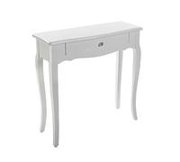 Versa Cagliari Meuble d'Entrée Étroit pour Entrée ou Couloir, Table Console, avec 1 tiroir, Dimensions (H x l x L) 80 x 30 x 80 cm, Bois, Couleur: Blanc