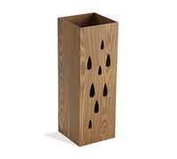 Versa Drops Porte-parapluie pour l’entrée, Chambre ou Hall, Porte parapluie moderne, Dimensions (H x l x L) 48 x 22 x 22 cm, Bois MDF, Couleur Marron