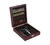 Versa Ensemble d'accessoires pour vin échecs Verre ABS Bois MDF 16,8 x 5,1 x 14,78 cm