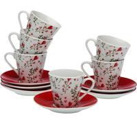 Versa Ensemble de tasses à café de cœurs de café 6 pièces en porcelaine - Marque EAN : 8420327541048