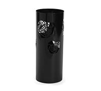 Versa Flowers Porte-Parapluie pour l'Entrée, Chambre ou Hall, Porte Parapluie Moderne, Dimensions (H x l x L) 49 x 19 x 19 cm, Métal, Couleur: Noir