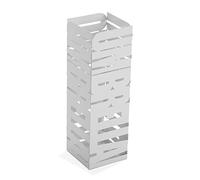 Versa Ingolstadt Porte-Parapluie pour l'Entrée, Chambre ou Hall, Porte Parapluie Moderne, Dimensions (H x l x L) 49 x 15,5 x 15,5 cm, Métal, Couleur: Blanc