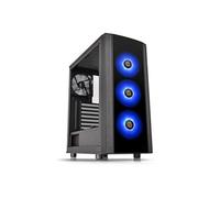 Versa J25 - Tempered Glass RGB Edition - tour - ATX - panneau latéral fenêtré (verre trempé) - pas d'alimentation (PS/2) - noir - USB/Audio