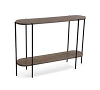 Versa Lizzy Meuble d'Entrée Étroit pour Entrée ou Couloir, Table Console, avec étagère inférieure, Dimensions (H x l x L) 80 x 25 x 110 cm, Bois et métal, Couleur: Marron et Noir