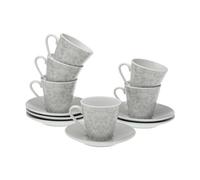 Versa Lot de 6 Tasses à Café Damas Porcelaine