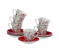 Versa Lot de 6 Tasses à café en Forme de cœurs en Porcelaine - Marque EAN : 8420327541048