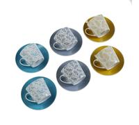 Versa Lot de 6 Tasses à thé avec Soucoupe Izabela Porcelaine
