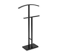 Versa Lund Valet de Nuit Multifonctionnel avec 2 Perchoirs Penderie pour Vêtements Homme ou Femme Valet de Chambre, Dimensions (H x l x L) 100 x 20 x 52 cm, Acier, Couleur: Noir
