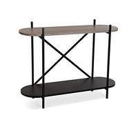 Versa Madison Meuble d'Entrée Étroit pour Entrée ou Couloir, Table Console, avec étagère inférieure, Dimensions (H x l x L) 76 x 33 x 100 cm, Bois et métal, Couleur: Marron et Noir