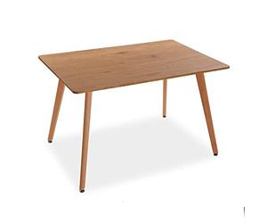 Versa Martha Table à Manger pour Cuisine, terrasse, Jardin ou Salle à Manger, Dimensions (H x l x L) 75 x 120 x 80 cm, Bois, PVC et Métal, Couleur: Marron