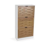 Versa Meuble à Chaussures 3 Tiroirs Marron Viken, Style Moderne, 115x60x24 cm, Panneau de Particules, Marron