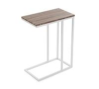Versa Padua Table d'appoint pour Le Salon, la Chambre ou la Cuisine. Table Basse auxiliaire Moderne, Dimensions (H x l x L) 61 x 26 x 46 cm, Bois et métal, Couleur: Marron et Blanc