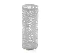 Versa Pauwel Porte-Parapluie pour l'Entrée, Chambre ou Hall, Porte Parapluie Moderne, Dimensions (H x l x L) 49 x 19 x 19 cm, Métal, Couleur: Blanc