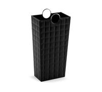 Versa Poirot Porte-Parapluie pour l'Entrée, Chambre ou Hall, Porte Parapluie Moderne, Dimensions (H x l x L) 53 x 16 x 28 cm, Similicuir, Couleur: Noir