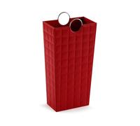 Versa Poirot Porte-Parapluie pour l'Entrée, Chambre ou Hall, Porte Parapluie Moderne, Dimensions (H x l x L) 53 x 16 x 28 cm, Similicuir, Couleur: Rouge