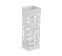 Versa Porte-Parapluie Blanc métal Fer 15,5 x 49 x 15,5 cm