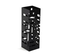 Versa Porte-parapluie noir métal fer 15,5 x 49 x 15,5 cm