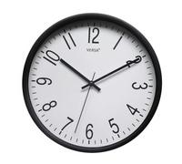 Versa Raven Horloge avec NOUVEAU MÉCANISME ET QUALITÉ AMÉLIORÉE, Silencieuse et Décorative, pour Cuisine, Salon ou Salle à Manger, Dimensions (H x L x P) 30 x 4,3 x 30 cm, Polypropylène, Blanc et Noir