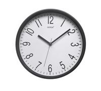 Versa Raven Horloge avec NOUVEAU MÉCANISME ET QUALITÉ AMÉLIORÉE, Silencieuse et Décorative, pour Cuisine, Salon ou Salle à Manger, Dimensions (H x L x P) 25 x 4,3 x 25 cm, Polypropylène, Blanc et Noir