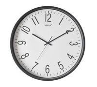 Versa Raven Horloge avec Nouveau MÉCANISME ET QUALITÉ AMÉLIORÉE, Silencieuse et Décorative, pour Cuisine, Salon ou Salle à Manger, Dimensions (H x L x P) 50 x 5 x 50 cm, Polypropylène, Blanc et Noir
