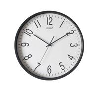 Versa Raven Horloge avec Nouveau MÉCANISME ET QUALITÉ AMÉLIORÉE, Silencieuse et Décorative, pour Cuisine, Salon ou Salle à Manger, Dimensions (H x L x P) 40 x 5 x 40 cm, Polypropylène, Blanc et Noir