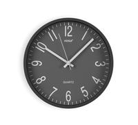 Versa Raven Horloge Murale Silencieuse et Décorative, pour Cuisine, Salon ou Salle à Manger - Facile à Lire, Dimensions (H x L x L) 25 x 4,3 x 25 cm, Polypropylène, Gris