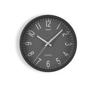 Versa Raven Horloge Murale silencieuse et décorative, pour Cuisine, Salon ou Salle à Manger - Facile à Lire, Dimensions (H x L x L) 20 x 4,3 x 20 cm, polypropylène, Gris