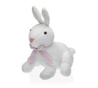 Versa Soutien-gorge de porte Lapin Blanc Textile 12 x 34 x 27 cm