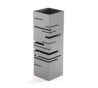 Versa Stripes Porte-Parapluie pour l'Entrée, Chambre ou Hall, Porte Parapluie Moderne, Dimensions (H x l x L) 49 x 15,5 x 15,5 cm, Métal, Couleur: Gris