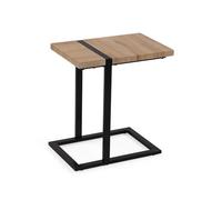 Versa Table d'appoint, Style Industriel, 49 x 45 x 30 cm, Bois MDF et métal, Beige et Noir