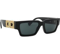 Versace Lunettes de soleil VE4459 GB1/87 Acétate Carré Monture Noire Verres Gris foncé Unisexe