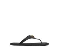 Versace - Alia Rubber Flat Sandales - Femme - Chaussures - Noir - Taille: 37 EU