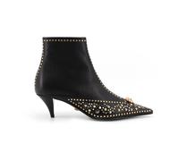 Versace - Bottes en cuir avec détails en métal clouté - Femme - Chaussures - Noir - Taille: 37 EU
