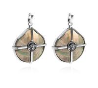 Versace - Boucles d'oreilles Sea Frames - Femme - Accessoires - Gris - Taille: ONE Size