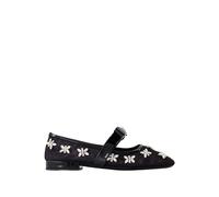 Versace - Chaussures Plates Ruban Noir Cuir - Femme - Chaussures - Noir - Taille: 37 EU