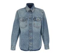 Versace - Chemise Ample En Denim Ornée - Homme - Chemises - Bleu - Taille: L