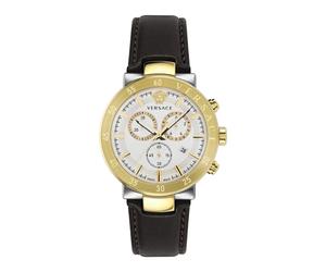 Versace - Chronographe Urban Mystique Montre en Cuir - Homme - Accessoires - Jaune - Taille: ONE Size