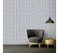 Versace Clé Grecque Papier Peint & Bordure Luxe Créateur Brillant Vinyl