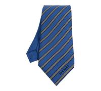 Versace - Cravate en twill de soie imprimé - Homme - Accessoires - Bleu - Taille: ONE Size