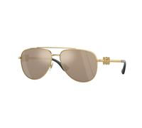 Versace Enfant Versace VK2002 10025A Lunettes de soleil Métal Or Marron Pilote Miroir Miroir