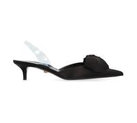 Versace - Escarpins slingback Alia en satin - Femme - Chaussures - Noir - Taille: 36 EU