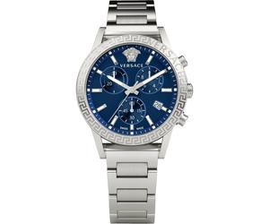 Versace, Femme, Accessoires, Gris, Taille: ONE Size Sport Tech Chronographe Montre en Acier Inoxydable