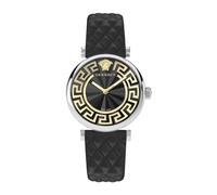 Versace, Femme, Accessoires, Multicolore, Taille: ONE Size Montre Femme Cuir Noir 35mm