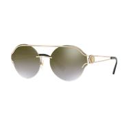 Versace Femme Sunglass VE2184 - Couleur du Monture: Or Pâle, Couleur de Lentille: Marron clair