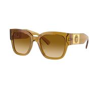 Versace Femme Sunglass VE4437U - Couleur du Monture: Transparent Miel, Couleur de Lentille: Ocre dégradé Jaune clair