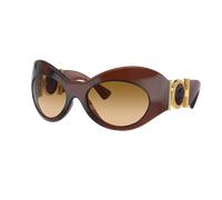 Versace Femme Sunglass VE4462 - Couleur du Monture: Transparent Marron, Couleur de Lentille: Marron dégradé Jaune