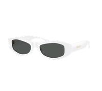 Versace Femme Sunglass VE4487 - Couleur du Monture: Blanc, Couleur de Lentille: Gris foncé