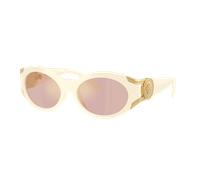 Versace Femme Sunglass VE4503U - Couleur du Monture: Blanc-lait, Couleur de Lentille: Miroir Rose et Doré