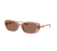 Versace Femme Sunglass VE4504D - Couleur du Monture: Rose opalin, Couleur de Lentille: Marron foncé